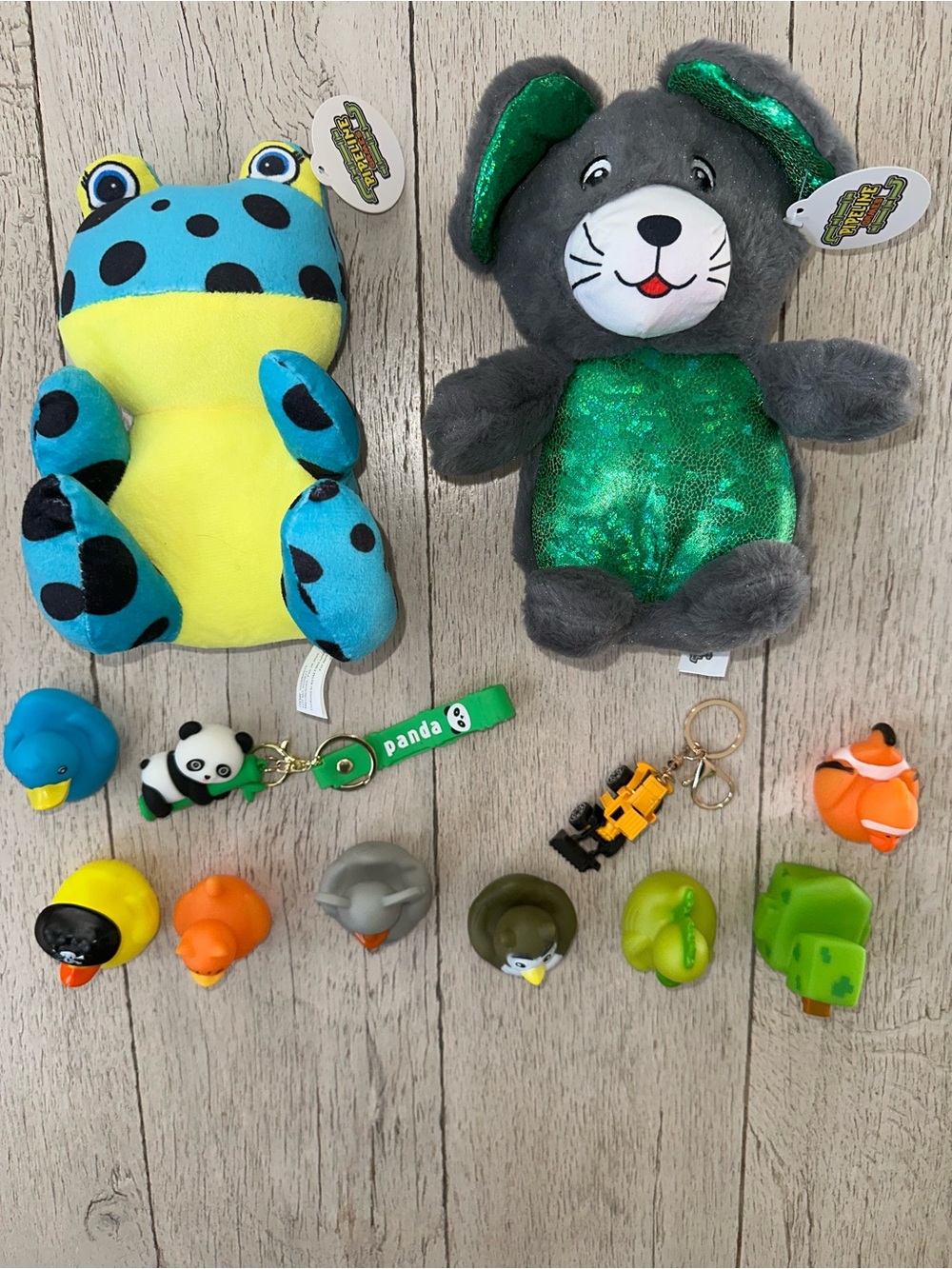 Assorted Plush Toys, Keychains & Rubber Ducks Bundle